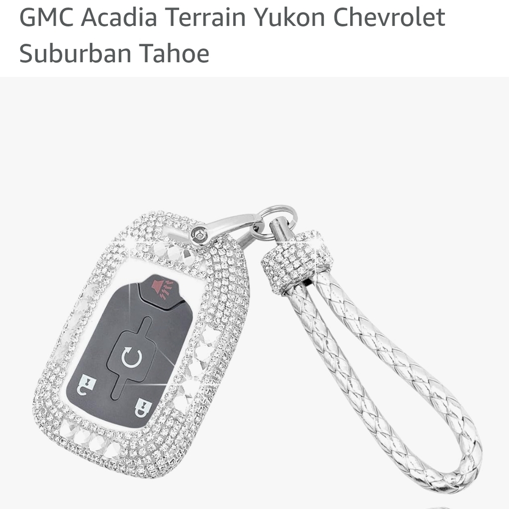Crystal Car Key Fob Cover with Strap